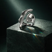 Sculpted Flow Statement Ring