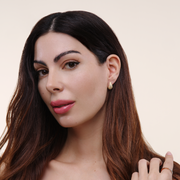 Gold Pavé Teardrop Earrings