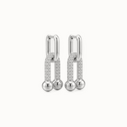 Classic Double Huggies in Silver