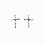Sacred Cross Minimal Stud Earrings