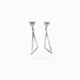 Sterling Silver Triangle Drop Earrings