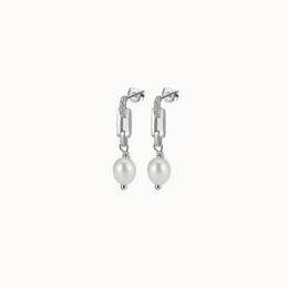 Pearl Link Drop Earrings