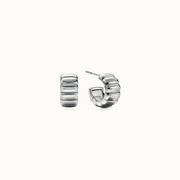 Ribbed Gold Statement Hoops
