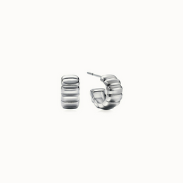 Ribbed Gold Statement Hoops