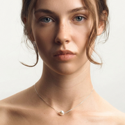 Single Pearl Necklace - Silver & Pearl