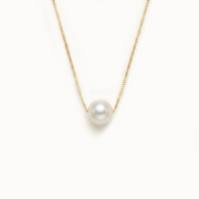 Single Pearl Necklace - Gold & Pearl