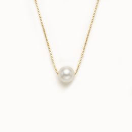Single Pearl Necklace - Gold & Pearl