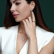 Crystal Cross Pendant Necklace