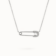 Luxe Pin Sterling Silver Necklace