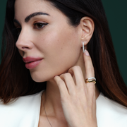 925 Sterling Silver Wave Pavé Ring