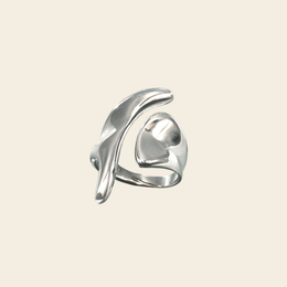 Sculpted Flow Statement Ring