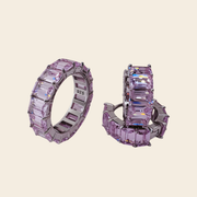 Pink Emerald-Cut Eternity Ring