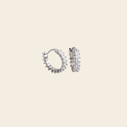Pavé Crystal Huggie Hoop Earrings
