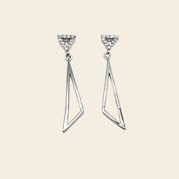 Sterling Silver Triangle Drop Earrings